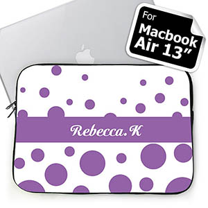 Nombre personalizado Lavanda Círculos retro Macbook Air 13 Manga
