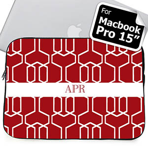 Iniciales personalizadas reja roja Macbook Pro 15 Manga (2015)