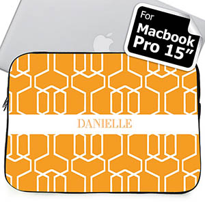 Nombre personalizado Manga reja naranja Macbook Pro 15 (2015)