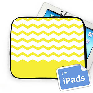 Nombre personalizado Manga de Chevron Ipad Amarillo
