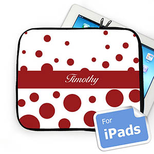 Nombre personalizado Círculos Retro Rojos Manga de Ipad