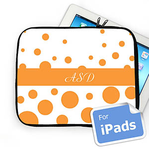 Iniciales personalizadas Círculos retro naranjas Manga de Ipad