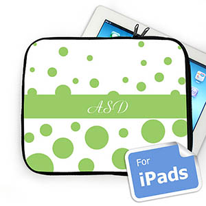 Iniciales personalizadas Círculos retro color lima Ipad Manga 