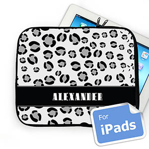 Nombre personalizado Patrón de Leopardo Negro Manga de Ipad