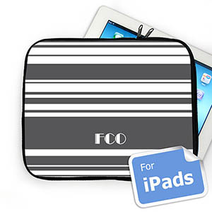 Iniciales personalizadas Rayas grises Manga del Ipad