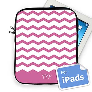 Iniciales personalizadas Lavanda Chevron Ipad Manga 