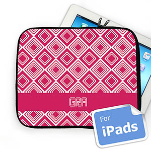 Iniciales personalizadas rosado caliente Diamonds Ipad Manga 