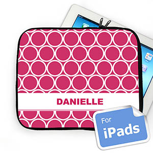 Nombre personalizado Rosa Caliente Hoopla Ipad Sleeve