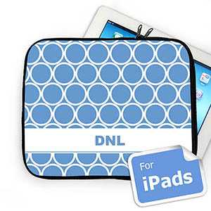 Iniciales personalizadas en la funda del Ipad de Hoopla color Azul Celeste