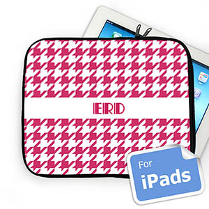 Iniciales personalizadas rosado caliente Hounds Manga de Ipad de dientes