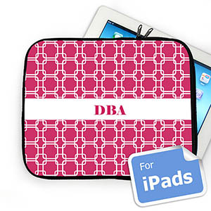 Iniciales personalizadas Enlaces rosados calientes Manga de Ipad