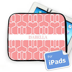 Nombre personalizado Manga de Ipad de espaldera rosa