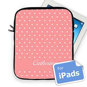 Nombre personalizado Manga de lunares rosados Ipad SleManga eve