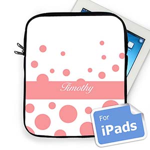 Nombre personalizado Círculos retro rosados Manga de Ipad