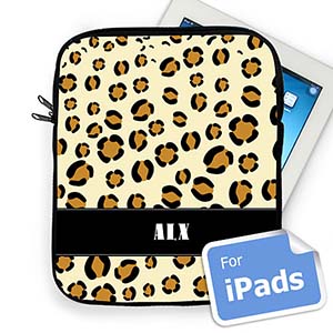 Iniciales personalizadas patrón de leopardo Manga de Ipad
