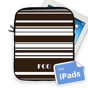 Iniciales personalizadas de las rayas de chocolate Manga de Ipad