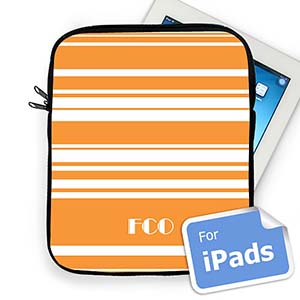 Iniciales personalizadas de rayas naranjas Manga del Ipad