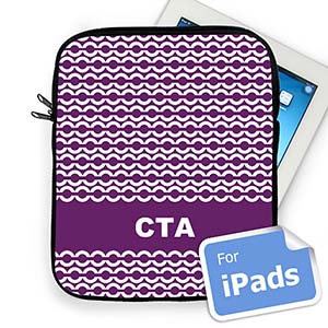 Iniciales personalizadas Cadena Púrpura Manga de Ipad