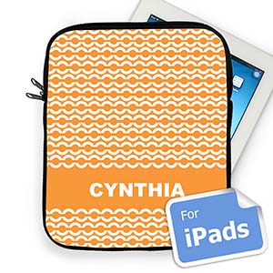 Custom Name Orange Chain Ipad Sleeve