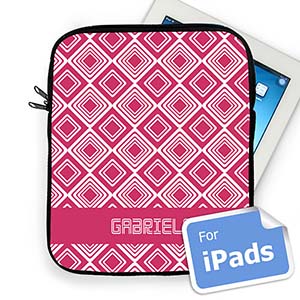 Nombre personalizado Diamantes rosa caliente Manga de Ipad