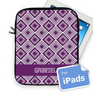 Nombre personalizado Diamantes Púrpura Manga de Ipad
