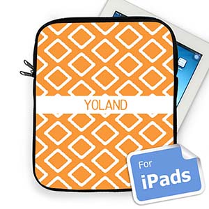 Custom Name Orange Lkat Ipad Sleeve