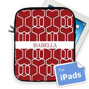 Nombre personalizado Manga de Ipad de reja roja 