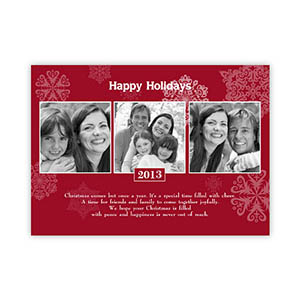 Tarjeta personalizada con collage de 3 fotografías diseño 