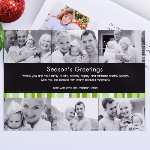 Tarjeta personalizada con collage de 6 fotografías diseño 
