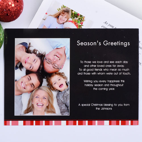 Tarjeta personalizada con fotografía vertical diseño 