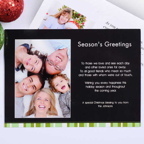 Tarjeta personalizada con fotografía vertical diseño 
