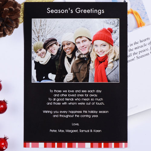Tarjeta personalizada con fotografía diseño 