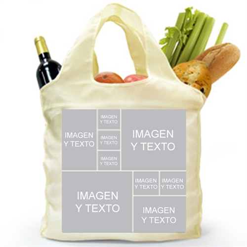 Personalizar 2 lados 9 Bolsa de compras plegada colage , moderno o