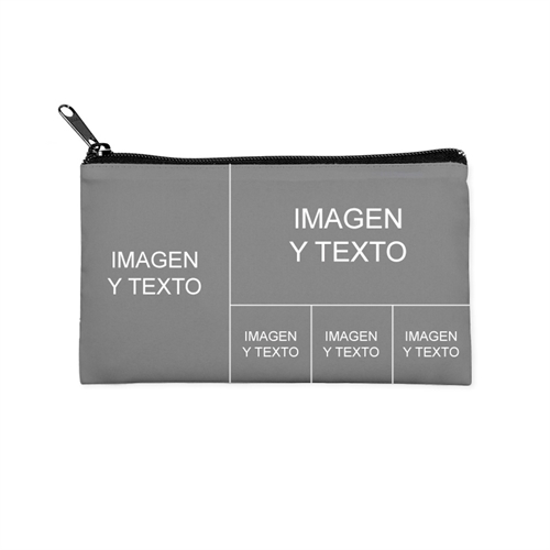 Bolsa cosmética con collage de 5 fotografías. 2 lados, diferente imagen. (10.1x17.7) 