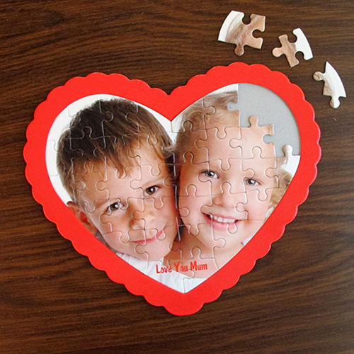 Nosotros Heart La Abuela Personalizado Rompecabezas en forma de corazón