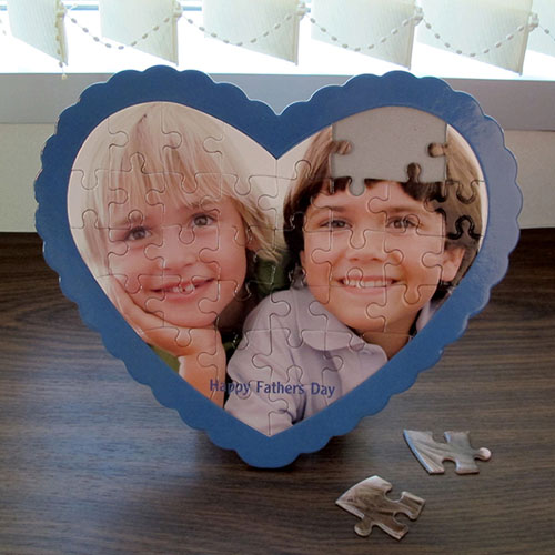 Nosotros Heart El Abuelo Personalizado Rompecabezas en forma de corazón