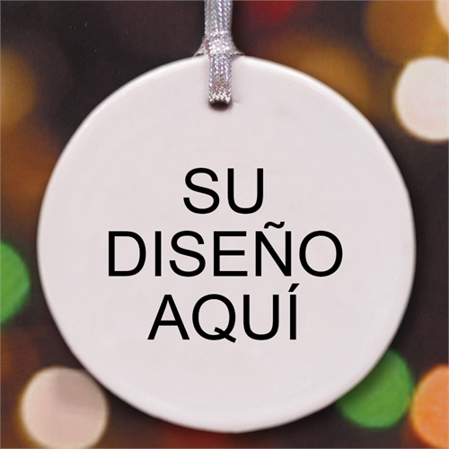 Custom Round Ceramic Ornament