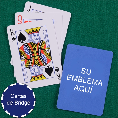 Naipes con impresiones personalizadas Naipes de tamaño Bridge con índice estandar