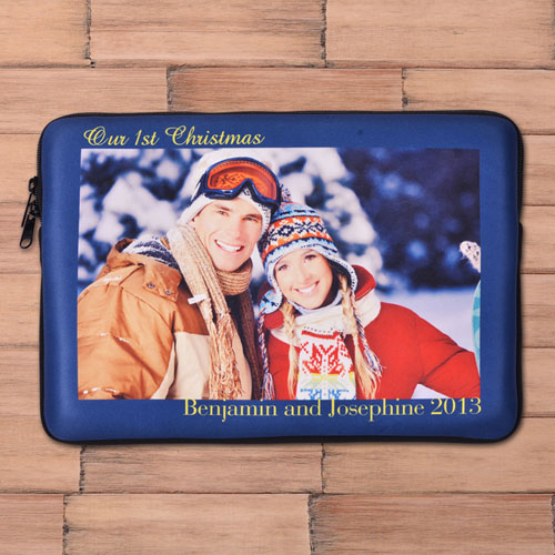 Manga Macbook Air 13 personalizada, borde azul