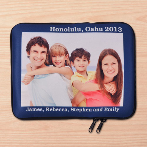 Manga de Ipad personalizada, borde azul