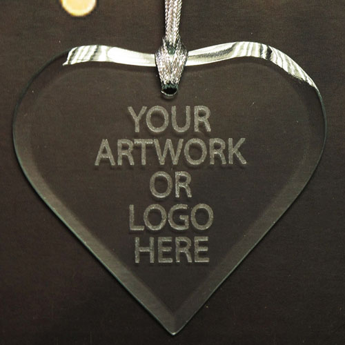 Adornos en vidrio 100% personalizables, con forma de corazón