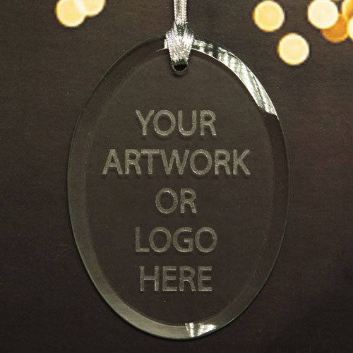 Adornos en vidrio 100% personalizables, con forma de óvalo