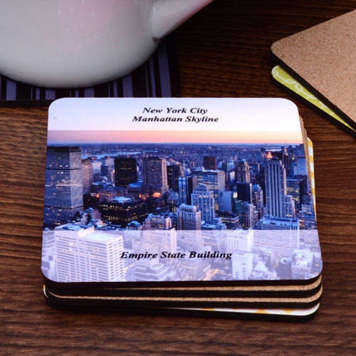 Portavasos de corcho y plástico personalizado con fotografía