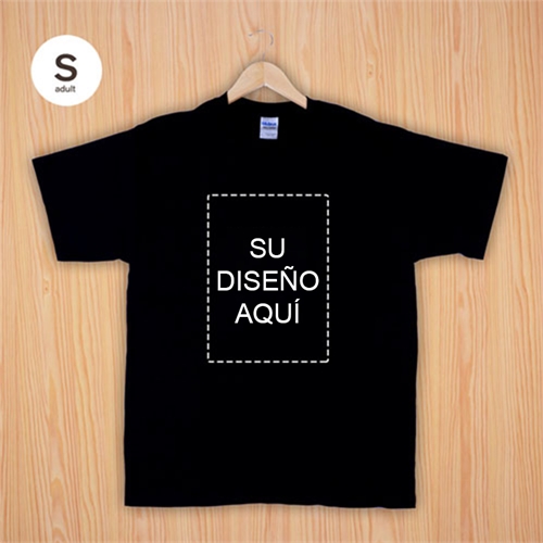 Impresión personalizada Algodón negro Retrato imagen Adulto pequeño camiseta