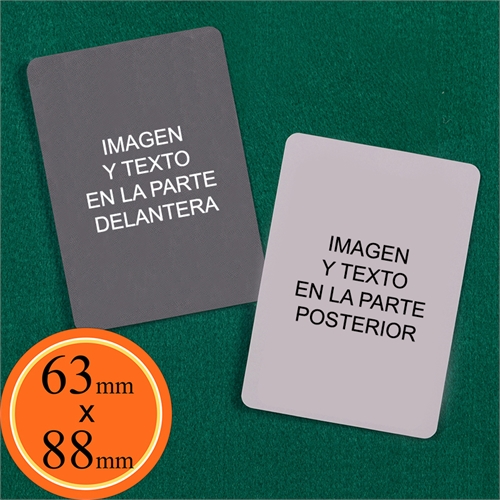 63 x 88 mm naipes personalizables (Cartas en blanco)